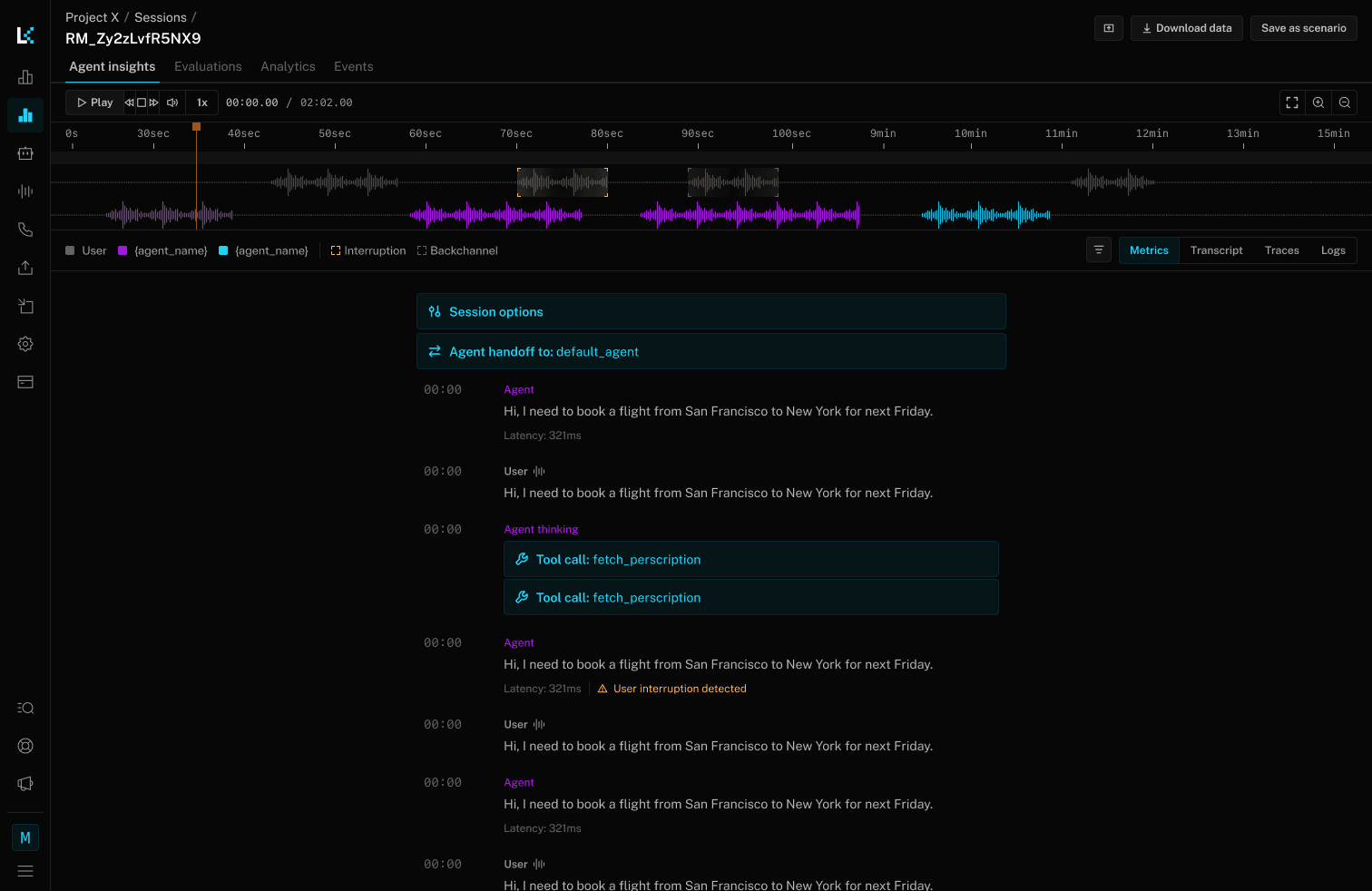 Ghost Pixel design work example 1 — agentic interface, voice AI UX, or real-time AI product design